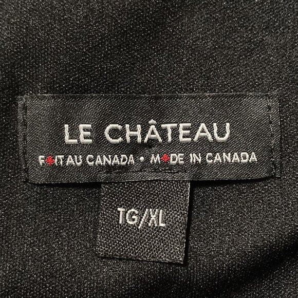 LE CHATEAU Black lace wiggle dress ~ Goth MEDIUM LARGE stretchy pencil dress - Picture 2 of 14